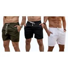 Kit 3 Short de Linho Masculino Mauricinho Premium Bermuda Casual Slim