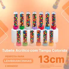 Kit Tubetes 13cm 10/20/30/40/50 unidades - Para Lembrancinhas - Várias Cores