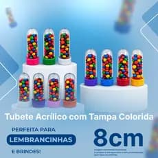 100 unidades Tubete 8cm - Para Lembrancinha - Várias Cores