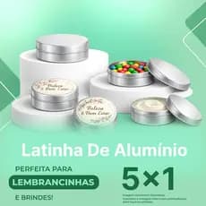 Kit 10/20/30/40/50/60/70/80/90/100 Latinhas 5x1 Metalizada - Para Lembrancinha de Festa