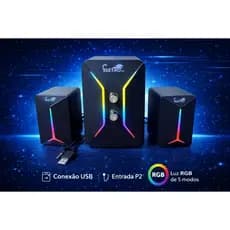 Caixa De Som Gamer Eletrod 2.1 Bluetooth 5.3 Com Led Rgb