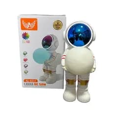 Caixa De Som Bluetooth Astronauta Rgb Luminária Led Al-8217