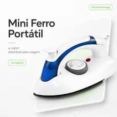 Mini Ferro de Passar Portátil a Vapor Dobrável para Viagem Compacto