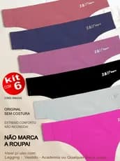 CALCINHA SEM COSTURA KIT 6 Pçs | Não Marca, Não Incomoda - Extremo Conforto.