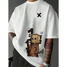 Camiseta Masculina Street Wear Algodão Premium camisa Good Person Homen Caixa Menino Papelão Sacola