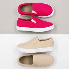 Kit 2 Tênis Infantil Slip On Unissex Fácil de Calçar Palmilha Macia Antiderrapante