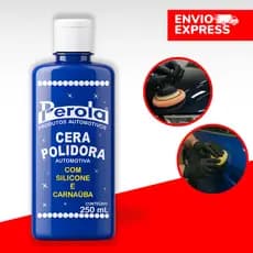 Cera Polidora Automotivo Liquida Pérola Com Silicone E Carnaúba Estética Automotiva Carro Moto 250 ml