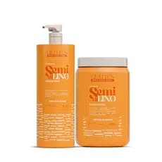 Kit Shampoo 1L + Máscara 1kg | Hidratação Intensa De Semi di Lino | Hidratação de Diamante | Uso Diário Profissional