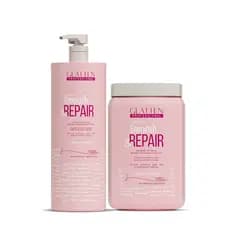 Kit Shampoo 1L + Máscara 1kg | Reconstrução Intensa Smooth e Repair | Aminoacidos Reparadores, Reparação e Maciez