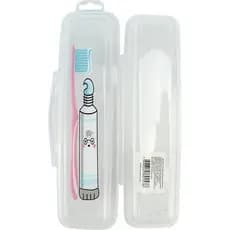 Estojo Escova Porta de Dentes e Creme Dental Portátil Bolsa Para Escova e Creme Dental Transparente