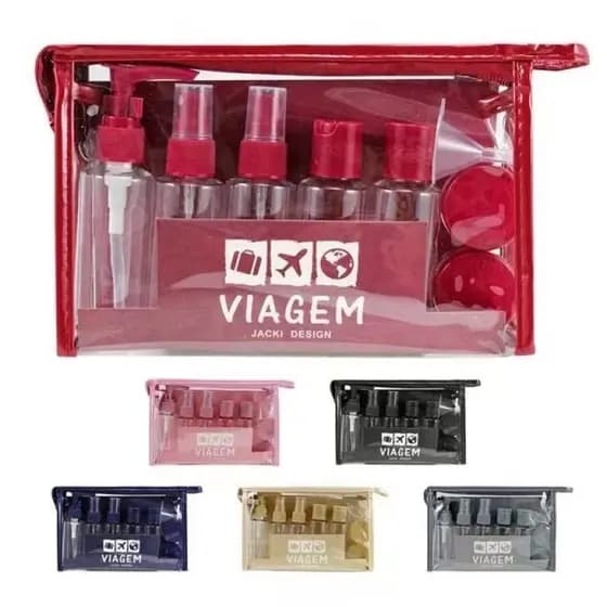 Kit Viagem Porta Shampoo Frascos