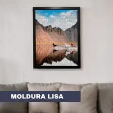 Moldura Lisa Para Fotos, quebra cabeças e Quadros com Fundo MDF 30X40 cm Sem Acetato Sem Vidro