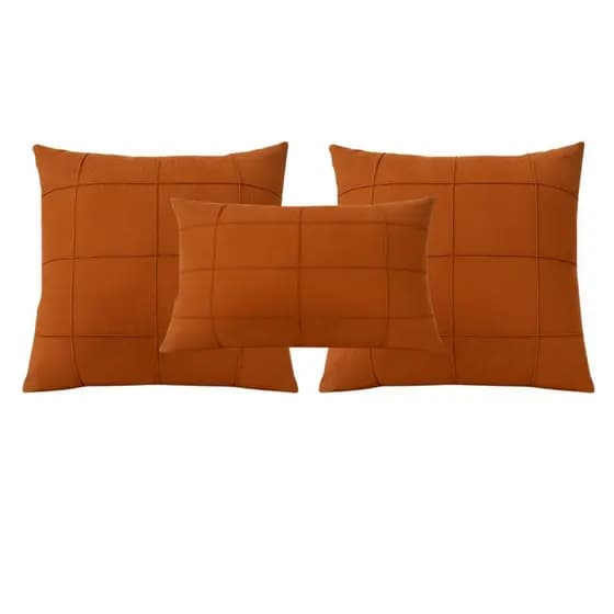 Kit Com 02 Capas de Almofadas + 01 Capa Baguete Suede Drapeada Quadrada