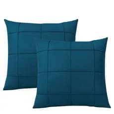 Kit 2 Capas Para Almofada Suede Drapeada Quadrada 45x45cm Decorativas Sala Sofpa