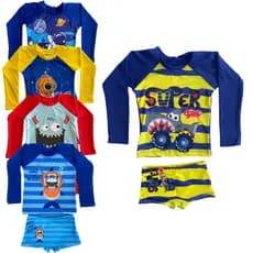 Conjunto Infantil UV Menino Verao Roupa de Praia Proteção Solar