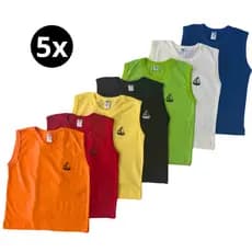 Kit 5 Camiseta Regata Menino Infantil 1-8 Anos Algodão Camisa