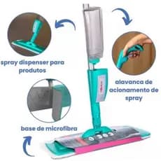 Mop Noviça Spray Com Reservatório De Produto Base Microfibra