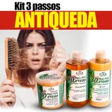 Kit Antiqueda Fortalecimento Capilar 30 Ervas 3 Itens