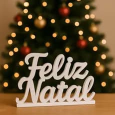 Decoração de Natal 3D Lindo “Feliz Natal” - Enfeite Universal e Elegante para seu Natal ser mais bonito e alegre!!🎁
