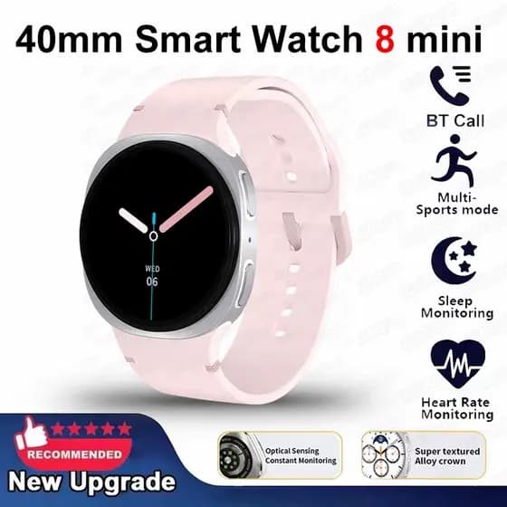Nova Moda Para Galaxy Watch 8 Mini 40MM Smartwatch NFC Bluetooth Chamada Freqüência Cardíaca 1.28 Polegadas Tela AMOLED