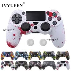 IVYUEEN Capa De Silicone Com Impressão Camuflada Flexível Para PS4 PlayStation 4 Pro Controle Fino