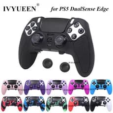 IVYUEEN Pele Antiderrapante Para PlayStation 5 PS5 Edge Controlador Sem Fio Borracha Silicone Caso Aperto Capa