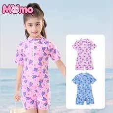 2026 Novo Maiô Infantil para Meninas, Roupa de Banho de Verão de Secagem Rápida com Mangas Curtas