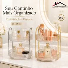 Organizador de Acrílico Prateleira Diamante Porta Maquiagem Suporte Multiuso Cosméticos Perfumes