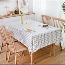 Toalha de mesa xadrez resistente a óleo, impermeável, 137*180cm, feita de plástico PVC