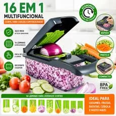 Multiuso Cozinha Slicer Aço Inox 16 em 1 Fatiador Cortador Ralador De Legumes Verduras Frutas Alimentos