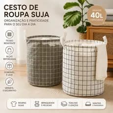 Cesto de arrumação dobrável multifuncional - ideal para guardar brinquedos, roupa suja e manter a casa organizada.