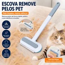 Escova Removedora de Pelos para Cães e Gatos – Multifuncional, Limpeza de Sofás, Camas e Janelas