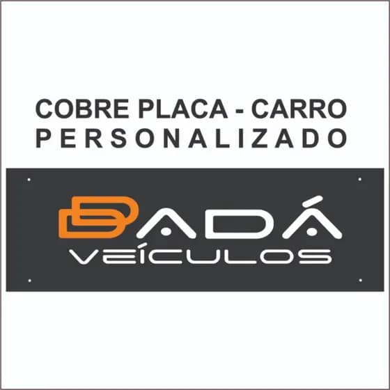 TAMPA PLACA PERSONALIZADO CARRO
