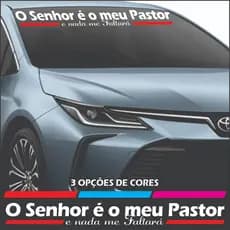 Adesivo para Carro Adesivo Parabrisa Carro O Senhor é o meu Pastor e nada me Faltará