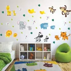 Adesivo de Parede Infantil Papel de Parede Infantil Safari
