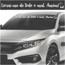 Adesivo para Carro Livrai-me de Todo o Mal, Amèm