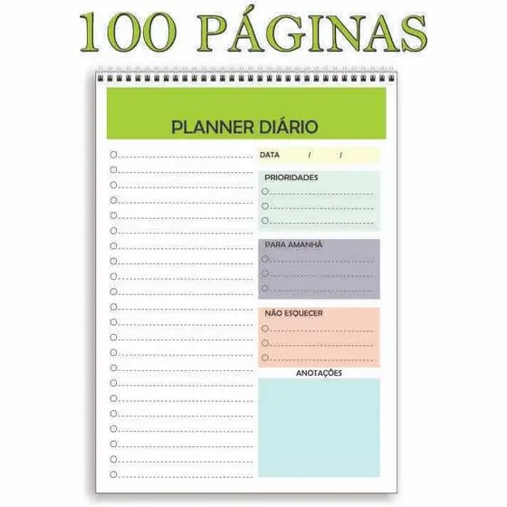Agenda 2027 Caderno de Anotações Planner Diário