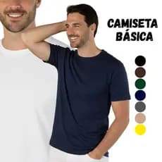 Camiseta Básica Masculina P ao G3 Plus size  Algodão Blusa Lisa Tradicional Blusa Presente Viagem