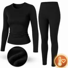 Conjunto Térmico Feminino Peluciado Inverno Legging e Blusa Manga Longa Fitness Casual
