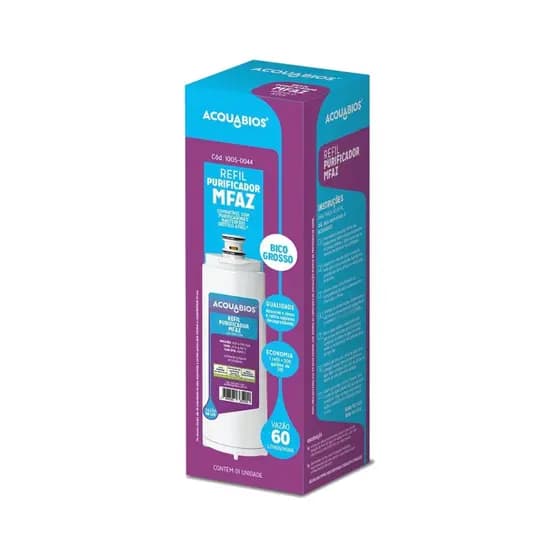 Refil Filtro De Água Acqua Mfaz Acquabios 1005-0044 (Compatível Masterfrio), Acquabios, Refil Filtro Purificador De Água