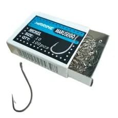 Anzol  Maruseigo Prata Marine Sports Aço Carbono Nickel Caixa 100 ou 50 Peças Vários Tamanhos
