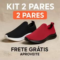 Kit 2 Tênis Meia Feminino Solado Texturizado - Promoção Envio Imediato