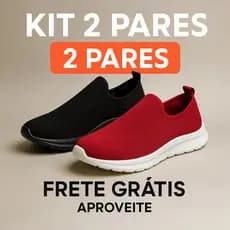 Kit 2 Tênis Meia Feminino Solado Leve Anti-Impacto Minimalista Texturizado - Promoção Envio Imediato