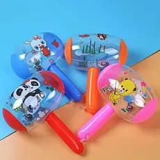Kit com  5/12/Martelos Infl vel 25cm C/luz Brinquedo Bebe Crianca