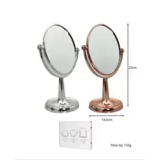 Espelho de Mesa Dupla Face com FormasDiferentes