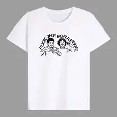 Camiseta Unissex Engraçada "Fuck the Population" Personalizada 100% Algodão