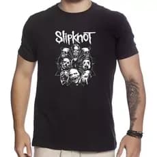 Camiseta Personalizada Unissex Banda de Rock Slipknot 100% Algodão