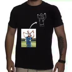 Camiseta Personalizada com Traços Presente para Pai e Avô Marido Dia dos Pais 100% Algodão