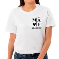 Camiseta Personalizada para Mãe e Avó Dia das Mães Escolha os Nomes Camiseta Unissex 100% Algodão