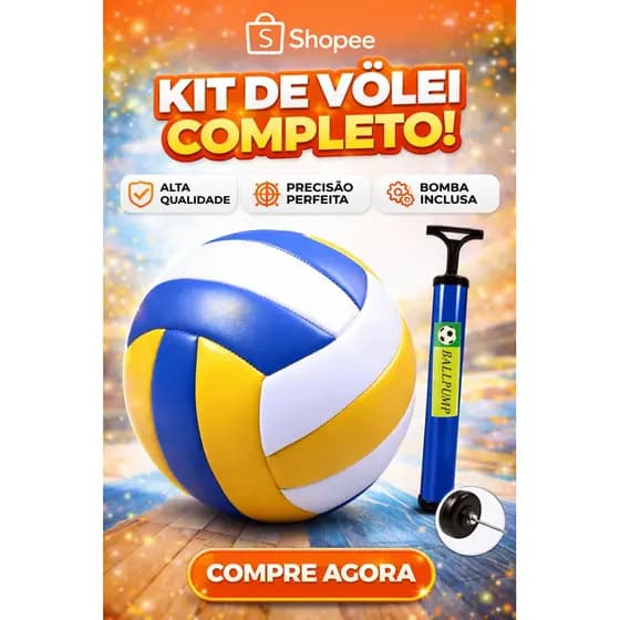 BOLA DE VOLÊI OFICIAL+ BOMBA DE AR TAMANHO PROFISSIONAL-- N° 5 VOLEIBOL VOLEI MENINO E MENINA